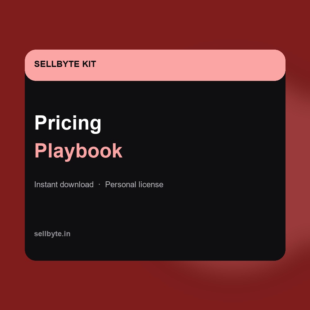 Freelance Pricing & Packaging Playbook
