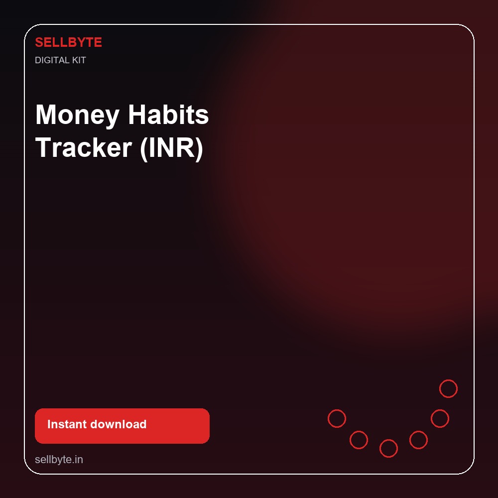 Money Habits Tracker (INR)