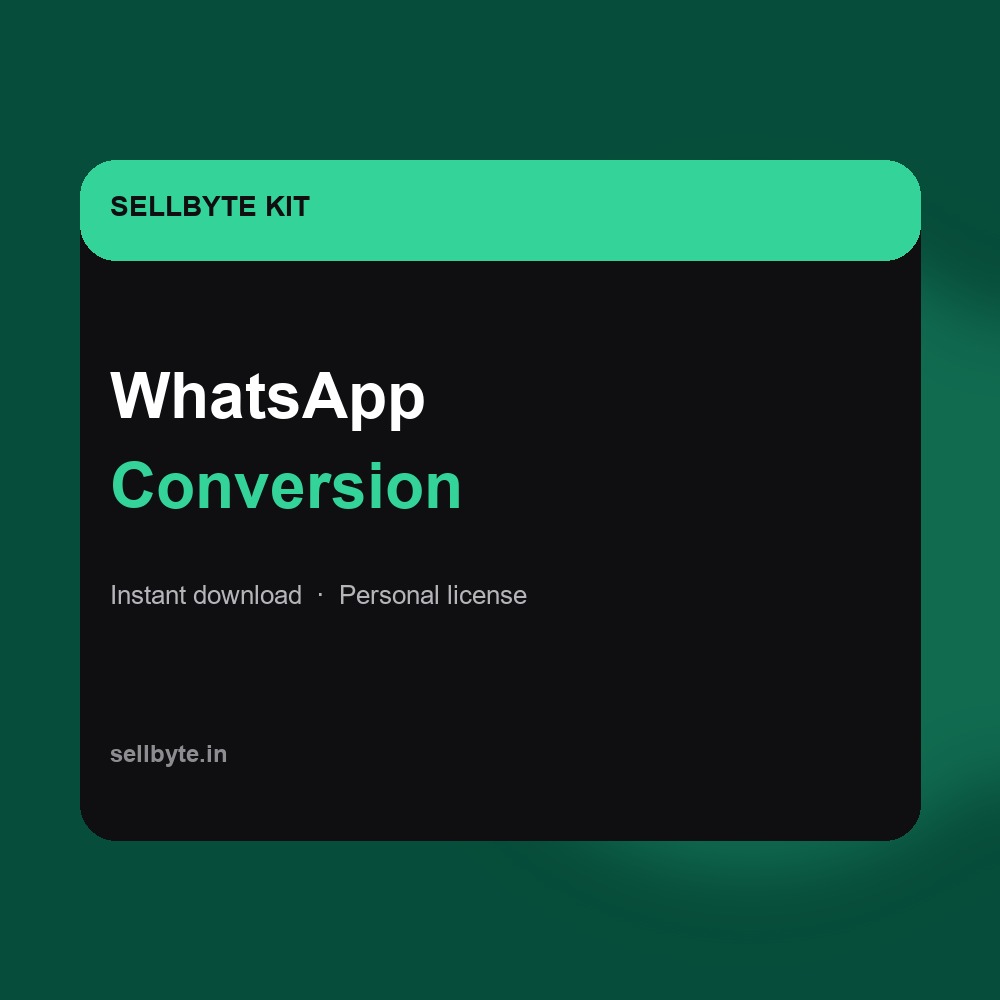 WhatsApp Catalog Conversion Kit